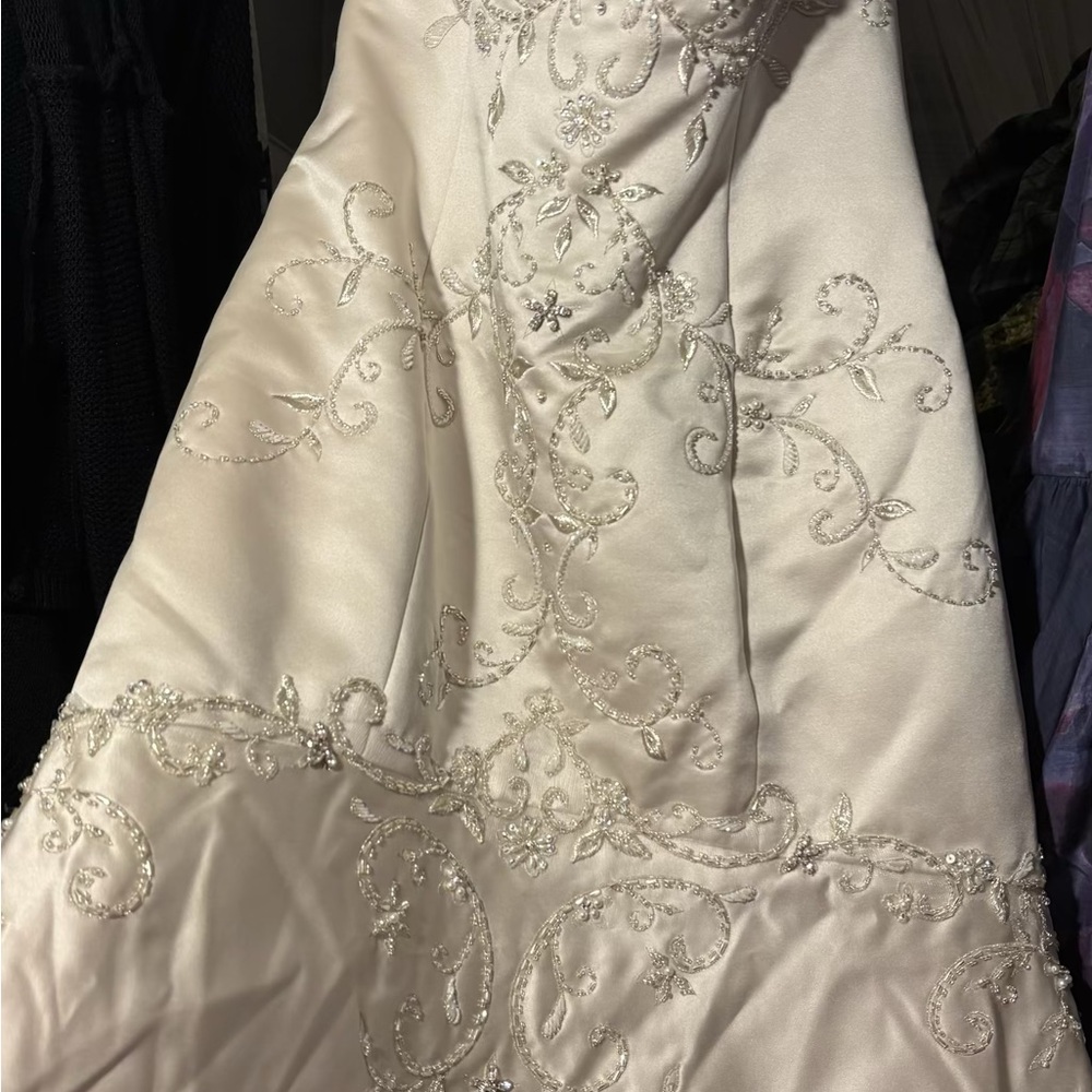 Mon Cheri Elegant Cream Wedding Dress